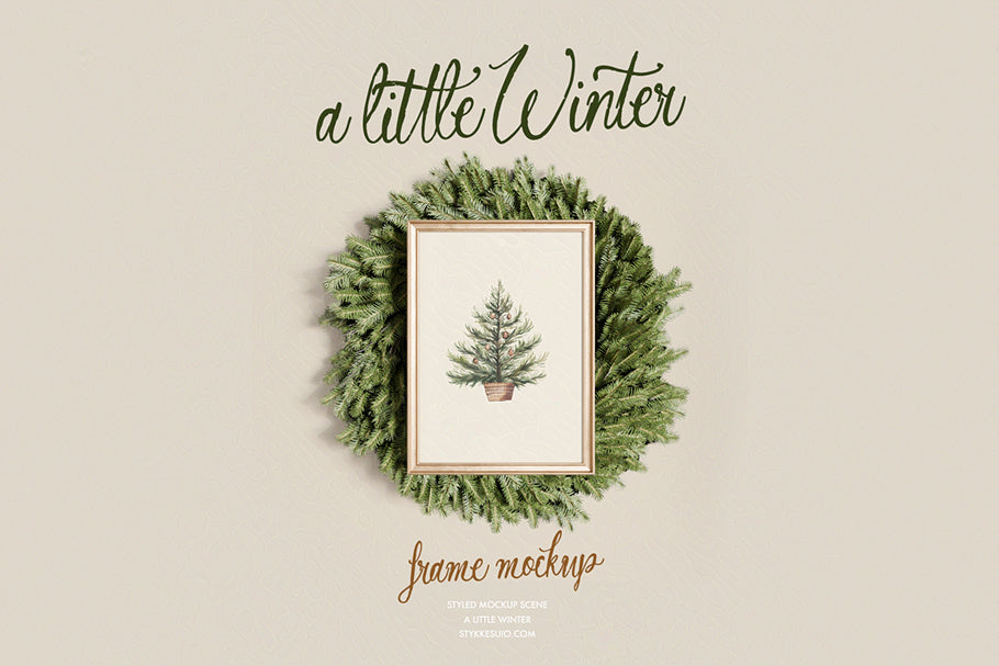 A LITTLE WINTER | frame & paper mockups