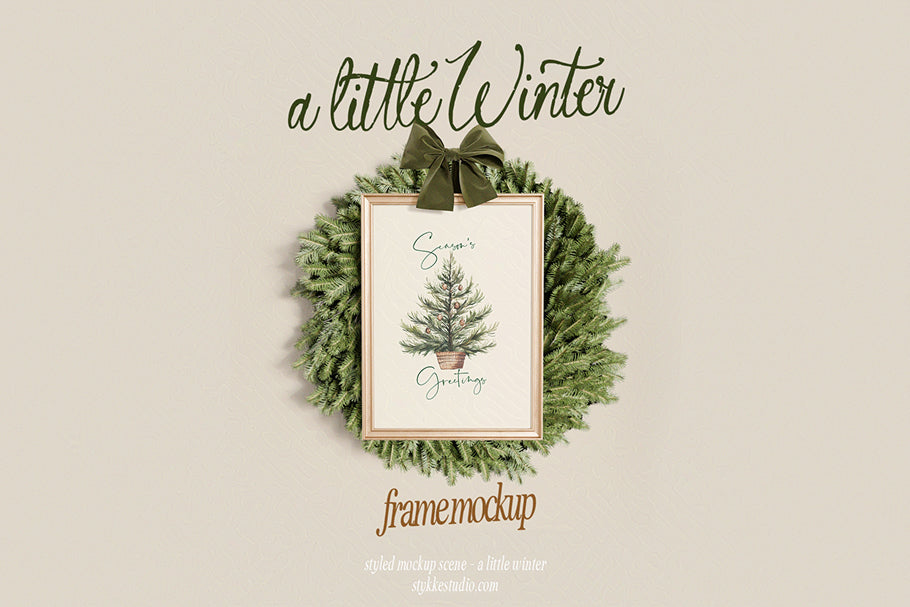 A LITTLE WINTER | frame & paper mockups