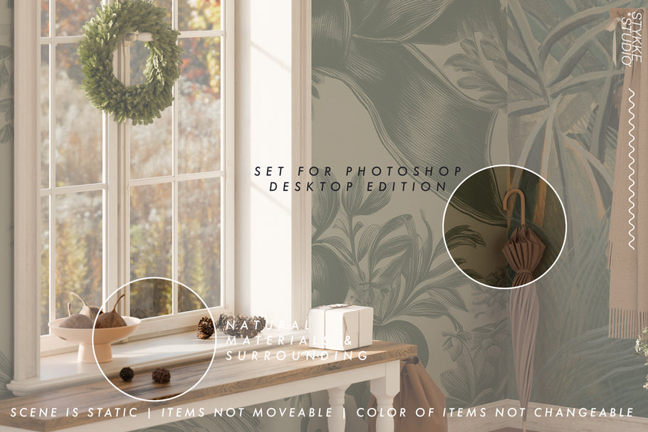 WALLPAPER MOCKUP | Autumn Farmhouse