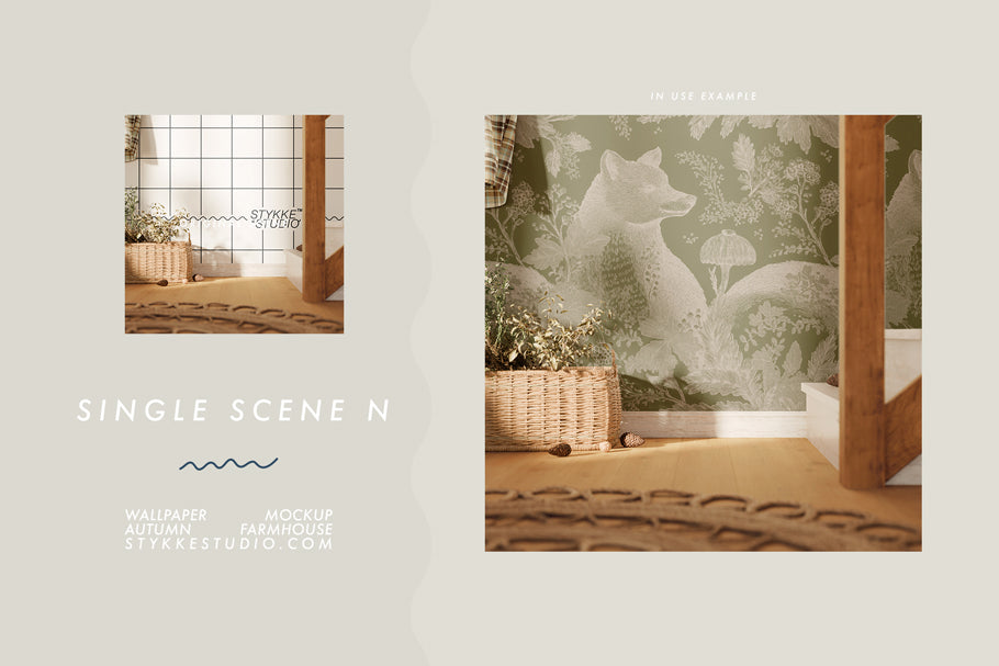 WALLPAPER MOCKUP | Autumn Farmhouse