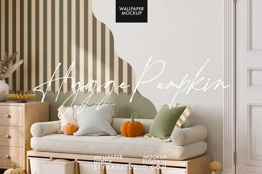 WALLPAPER MOCKUP | Hygge Pumpkin
