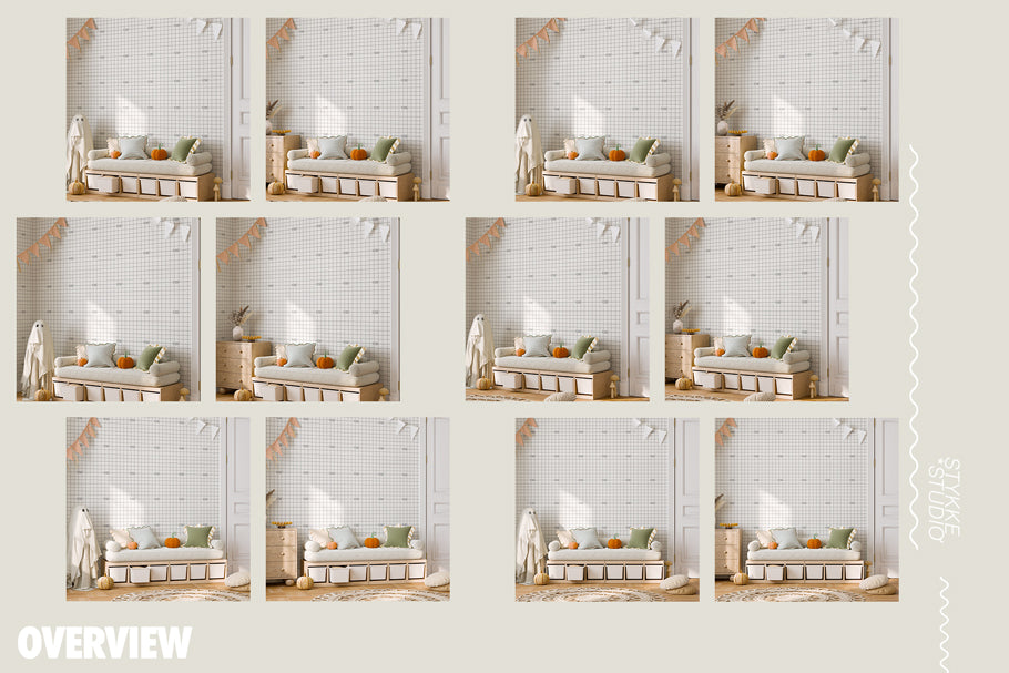 WALLPAPER MOCKUP | Hygge Pumpkin