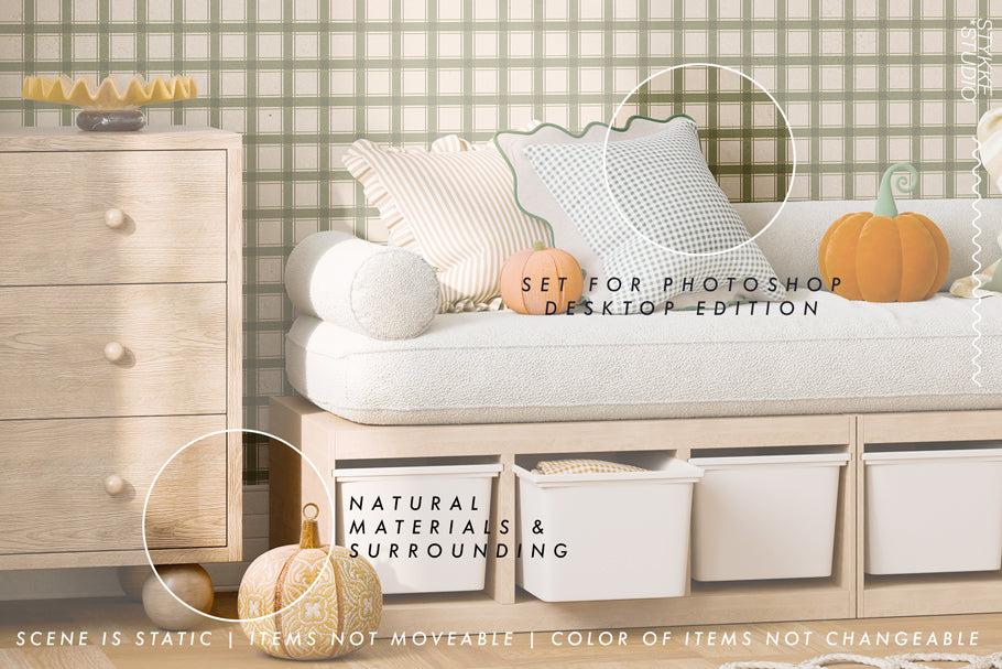 WALLPAPER MOCKUP | Hygge Pumpkin