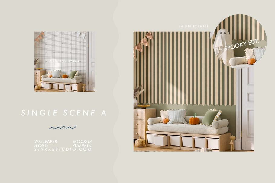 WALLPAPER MOCKUP | Hygge Pumpkin