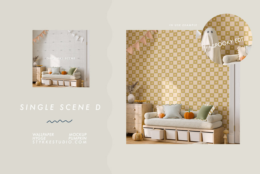 WALLPAPER MOCKUP | Hygge Pumpkin