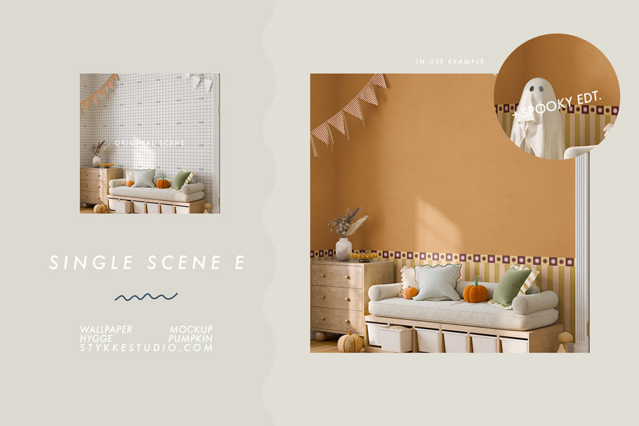 WALLPAPER MOCKUP | Hygge Pumpkin