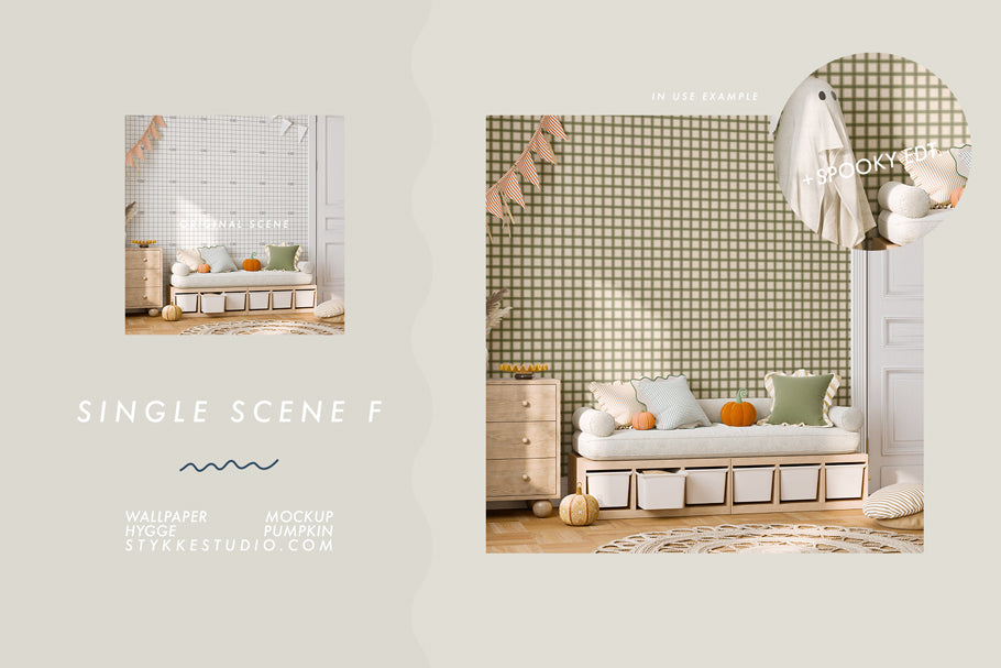 WALLPAPER MOCKUP | Hygge Pumpkin