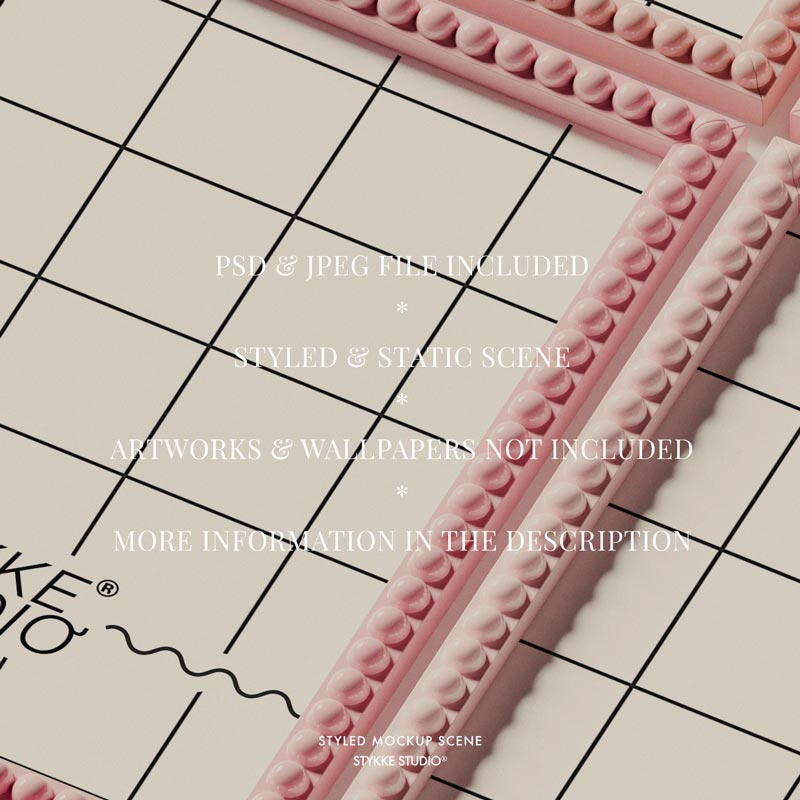 Bobbin Frame No 95 | Frame Mockup 657 Pink