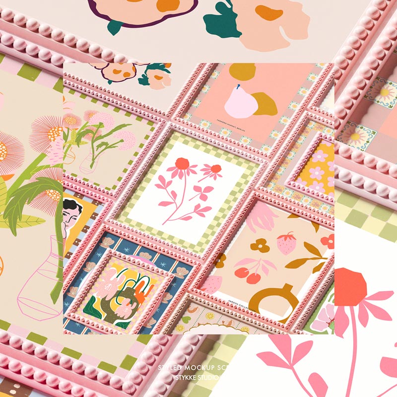Bobbin Frame No 95 | Frame Mockup 657 Pink