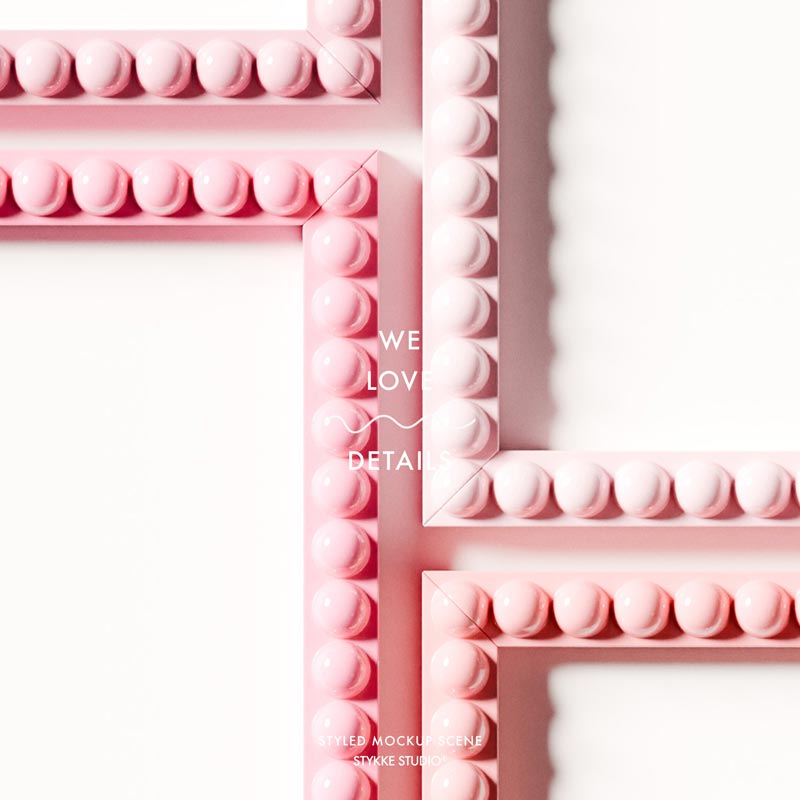 Bobbin Frame No 95 | Frame Mockup 655 Pink