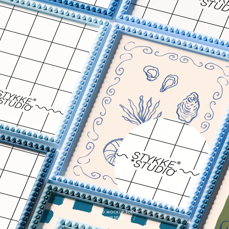 Bobbin Frame No 95 | Frame Mockup 650 Blue