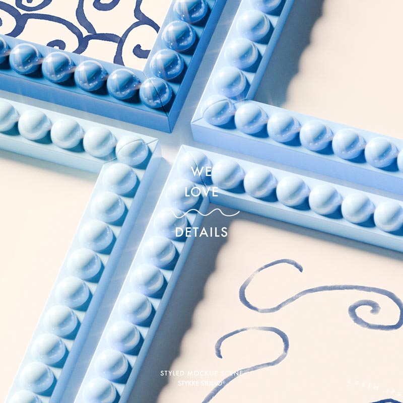 Bobbin Frame No 95 | Frame Mockup 650 Blue