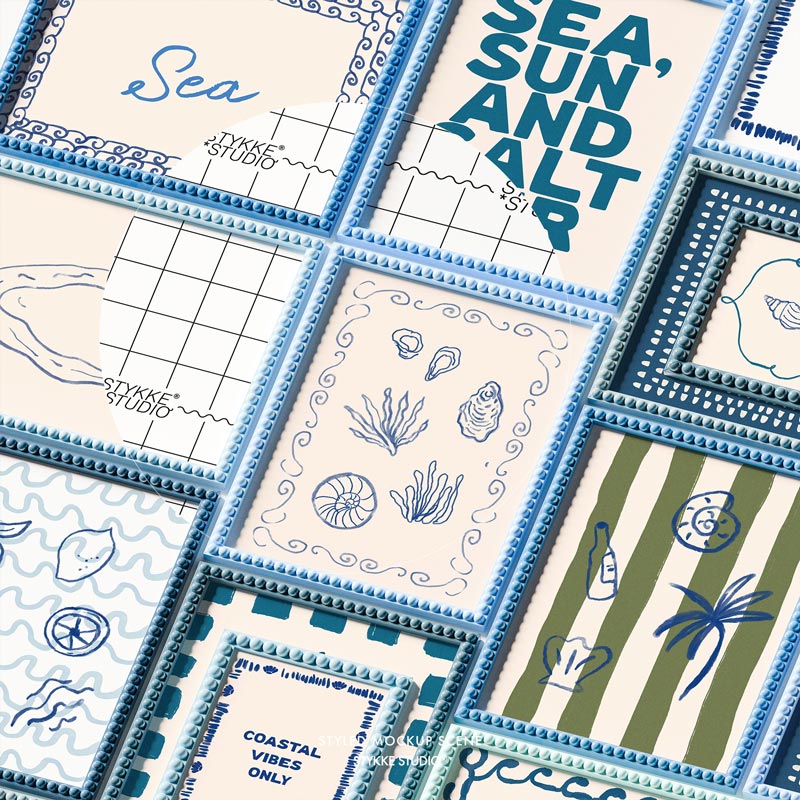 Bobbin Frame No 95 | Frame Mockup 650 Blue