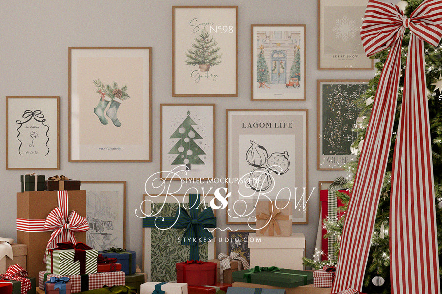 BOX & BOW NO. 98 | Festive Gallery Frame Mockup Set