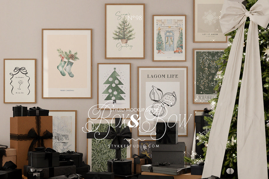 BOX & BOW NO. 98 | Festive Gallery Frame Mockup Set