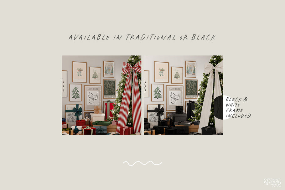 BOX & BOW NO. 98 | Festive Gallery Frame Mockup Set