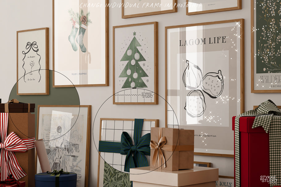 BOX & BOW NO. 98 | Festive Gallery Frame Mockup Set