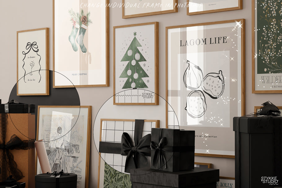 BOX & BOW NO. 98 | Festive Gallery Frame Mockup Set