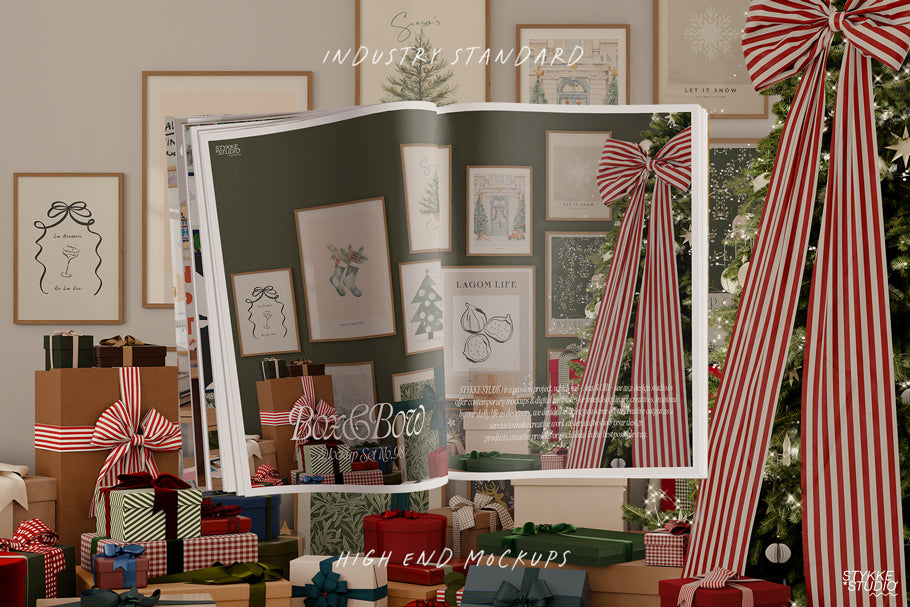 BOX & BOW NO. 98 | Festive Gallery Frame Mockup Set