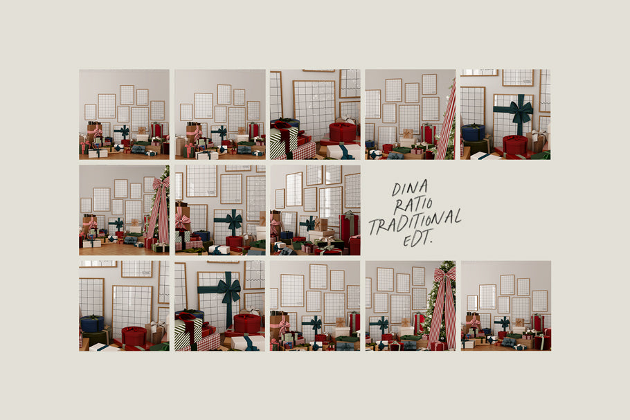 BOX & BOW NO. 98 | Festive Gallery Frame Mockup Set