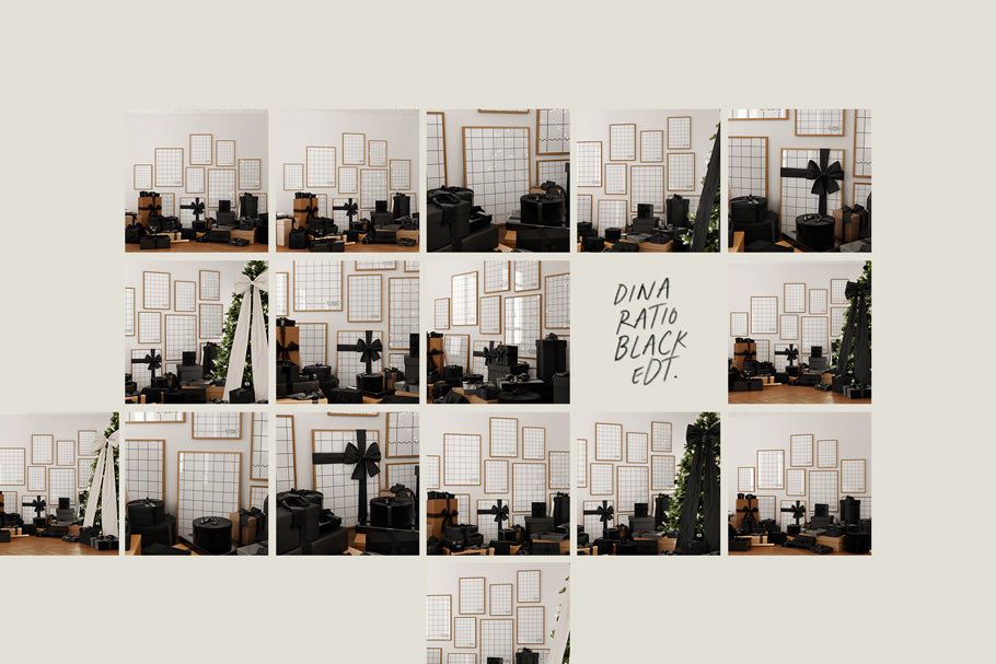 BOX & BOW NO. 98 | Festive Gallery Frame Mockup Set