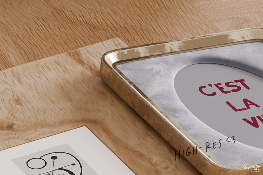 BURGUNDY STILL NO. 100 | Frame, Poster & iPad Mockup Set