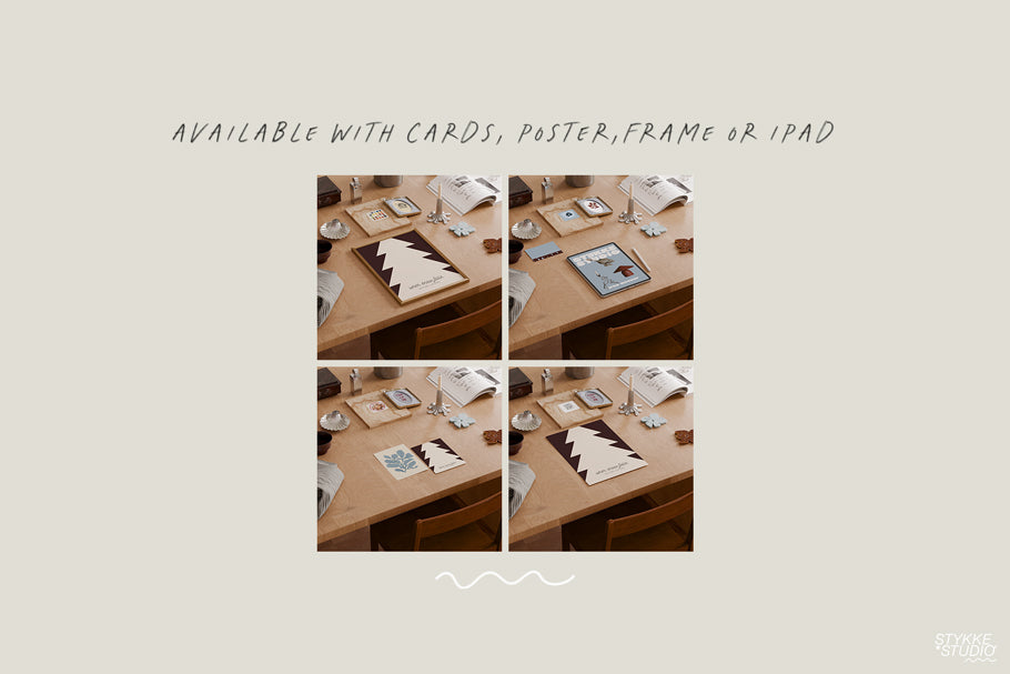 BURGUNDY STILL NO. 100 | Frame, Poster & iPad Mockup Set