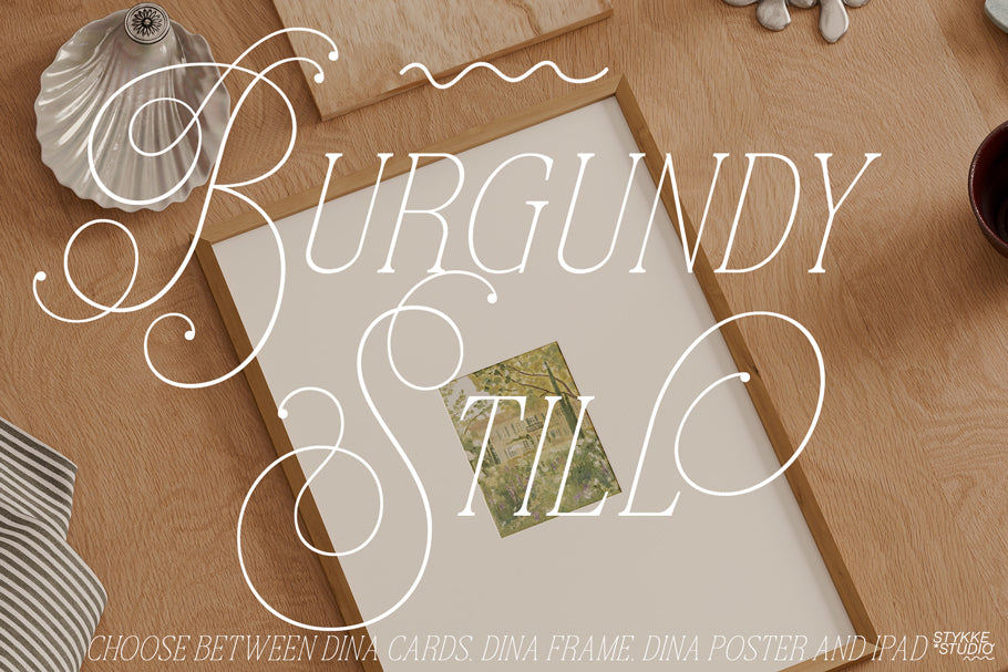 BURGUNDY STILL NO. 100 | Frame, Poster & iPad Mockup Set