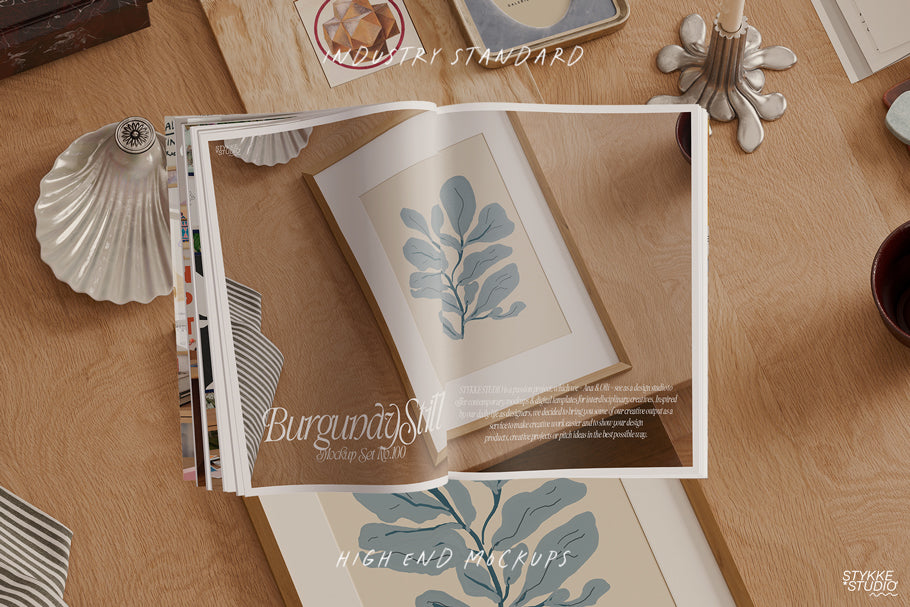 BURGUNDY STILL NO. 100 | Frame, Poster & iPad Mockup Set