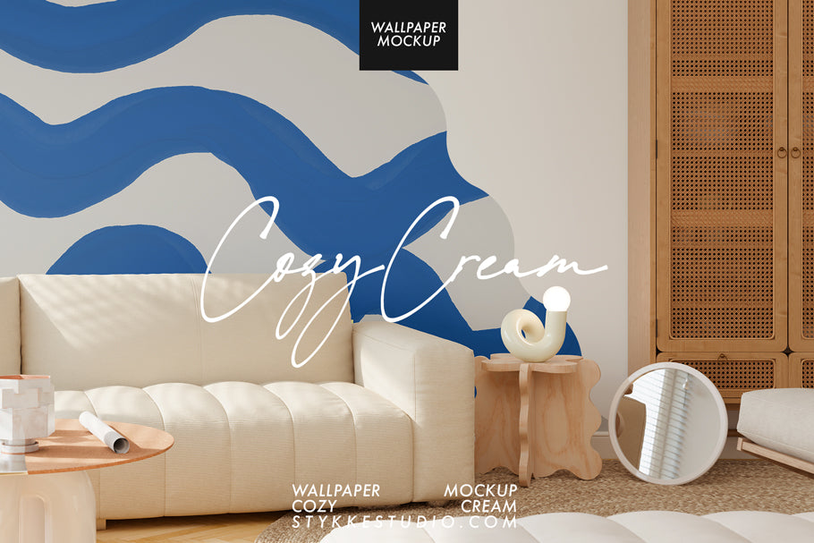 WALLPAPER MOCKUP | Cozy Cream