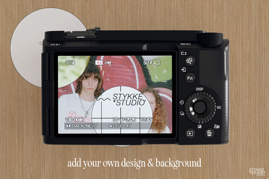 DIGICAM | Camera Mockup with Live Screen Look – Stykke Studio