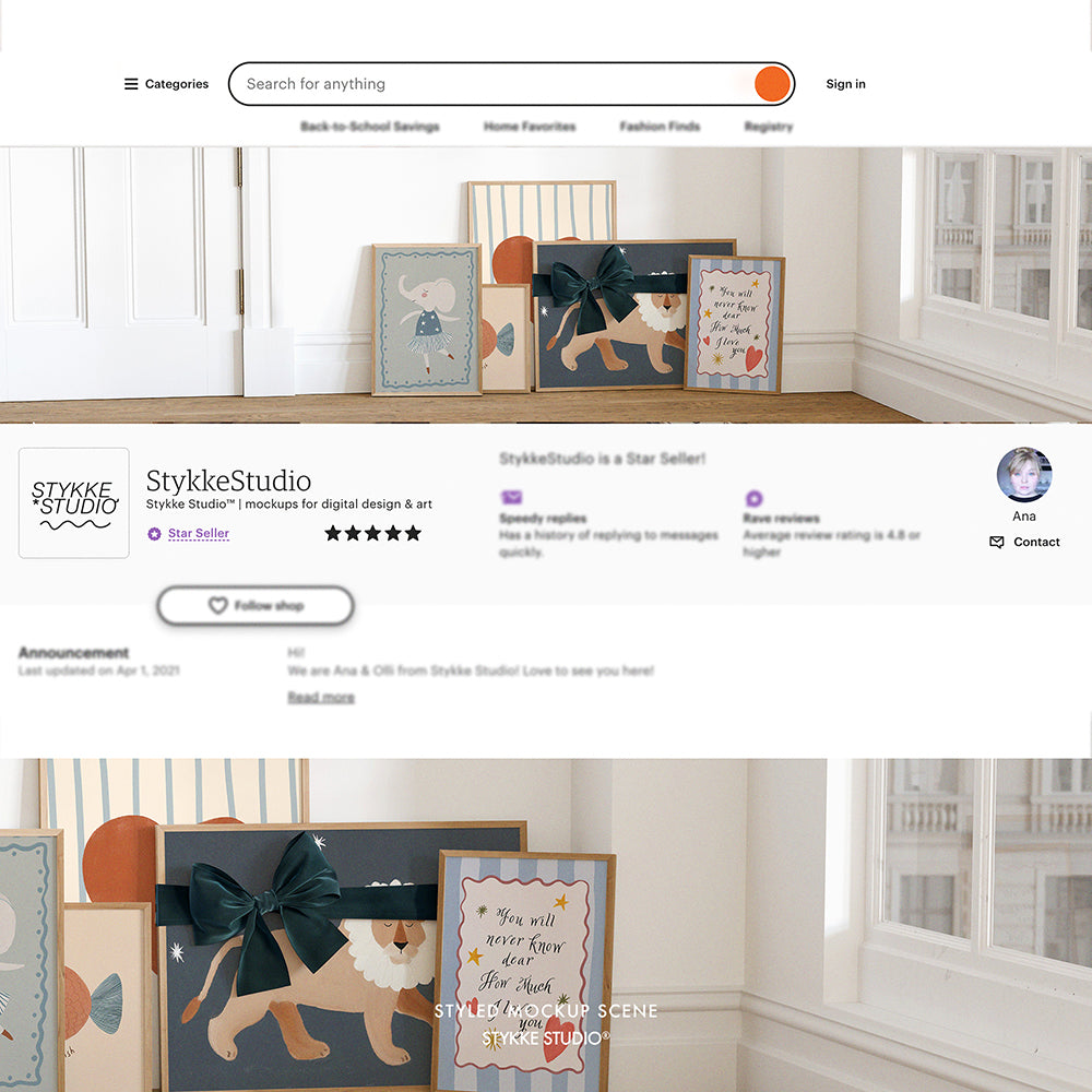 Shop Banner Mockup 11 | for Poster & Art Shops