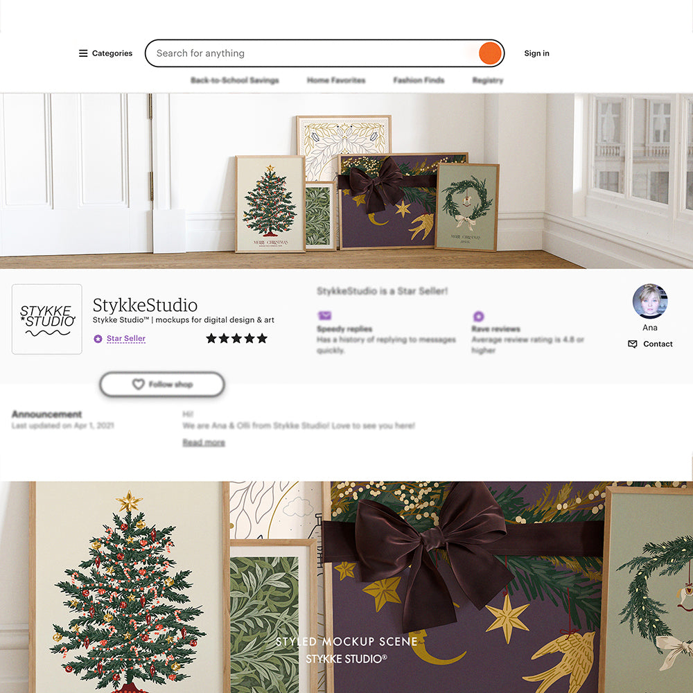 Shop Banner Mockup 11 | for Poster & Art Shops