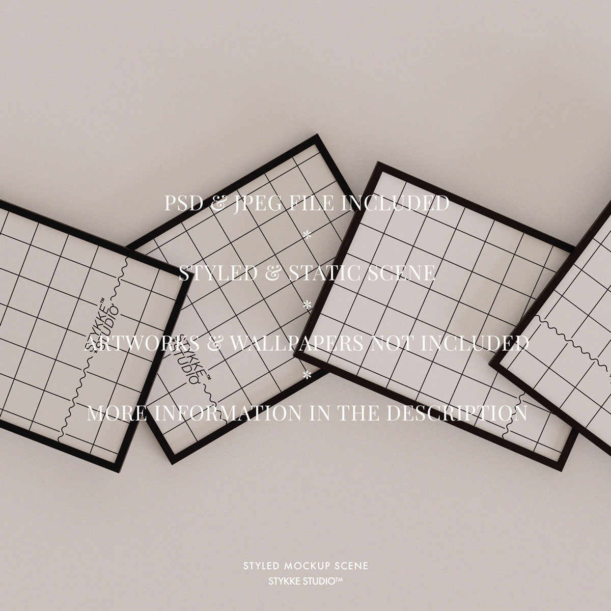 Etsy Shop Banner Black Frame Mockup 09 | for Poster & Art Shops
