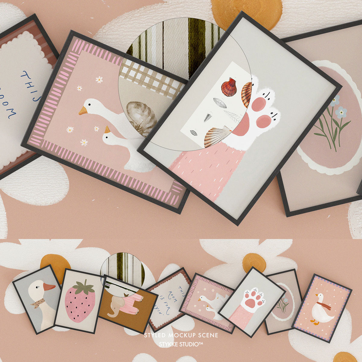 Etsy Shop Banner Black Frame Mockup 09 | for Poster & Art Shops