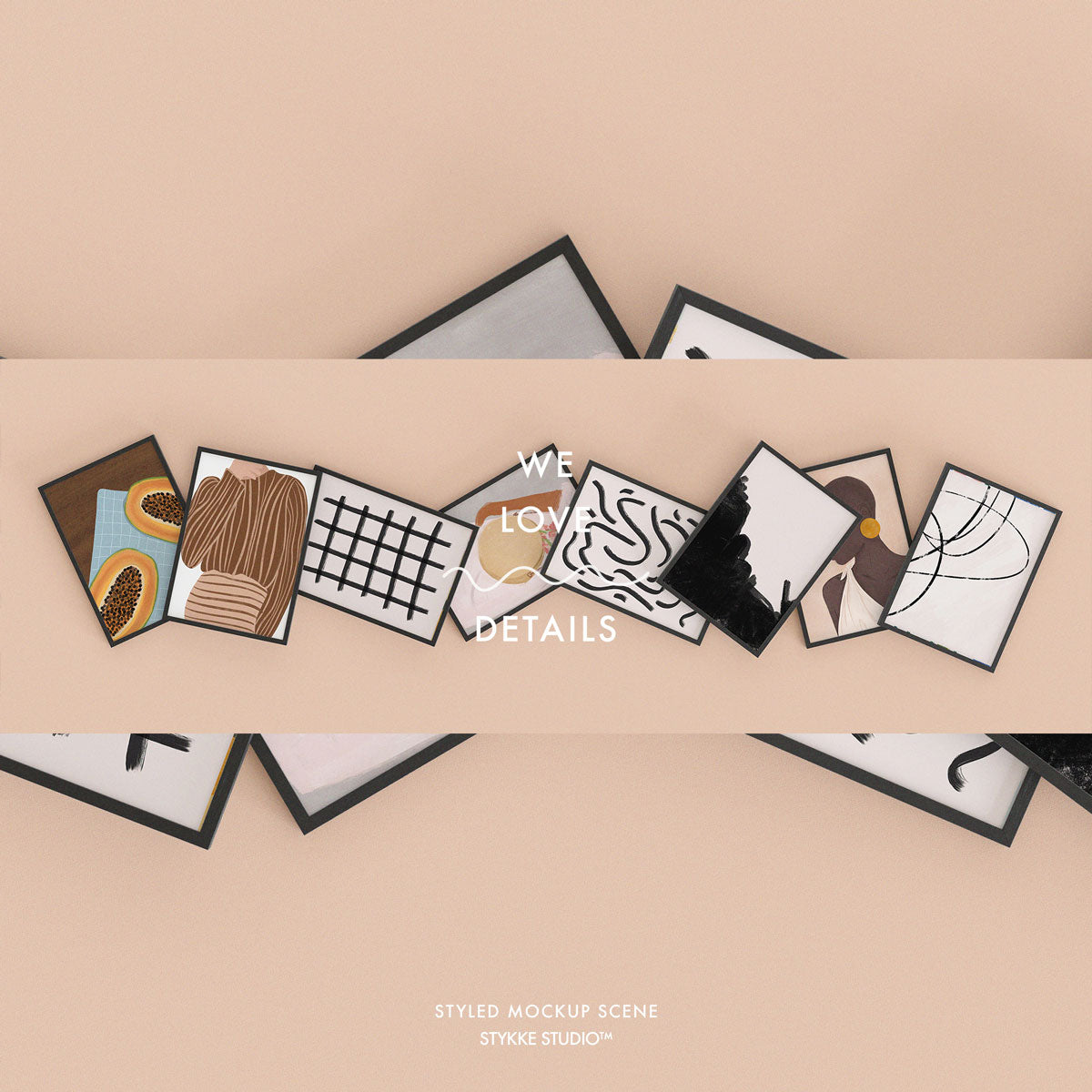 Etsy Shop Banner Black Frame Mockup 09 | for Poster & Art Shops