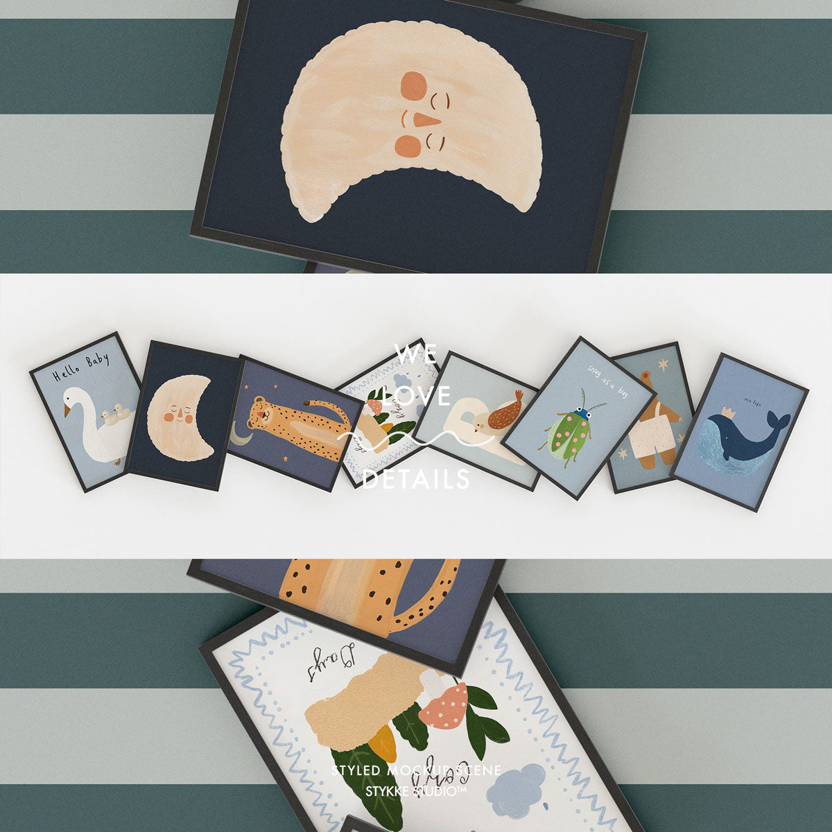 Etsy Shop Banner Black Frame Mockup 09 | for Poster & Art Shops