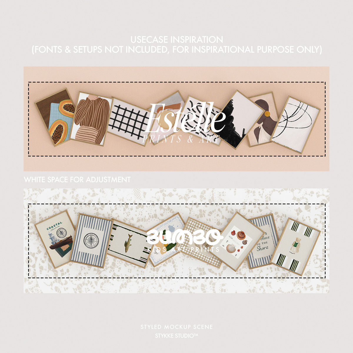 Etsy Shop Banner Wooden Frame Mockup 09 | for Poster & Art Shops