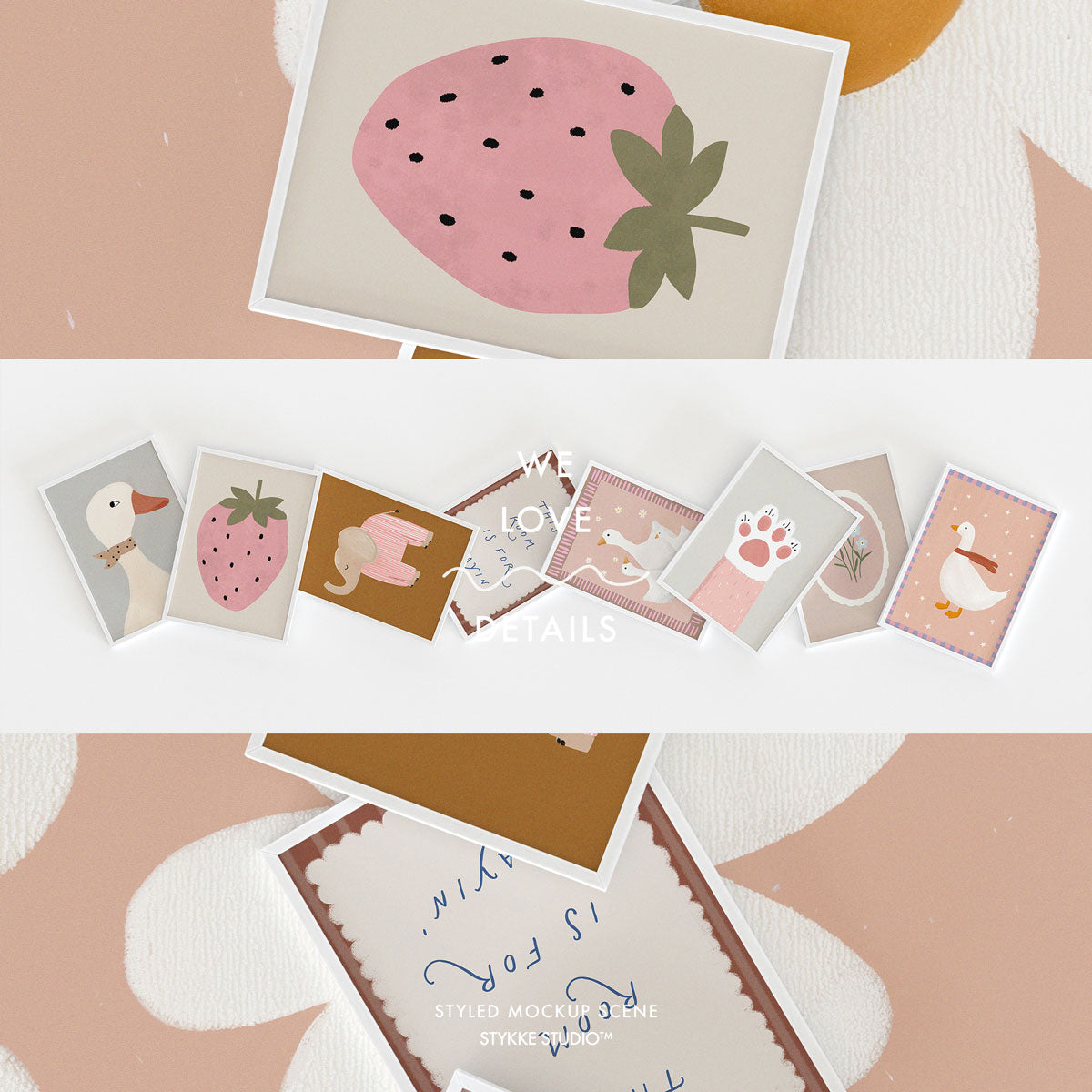 Etsy Shop Banner White Frame Mockup 09 | for Poster & Art Shops