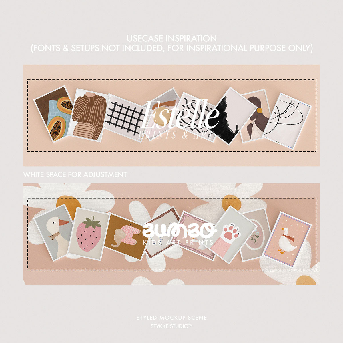 Etsy Shop Banner White Frame Mockup 09 | for Poster & Art Shops