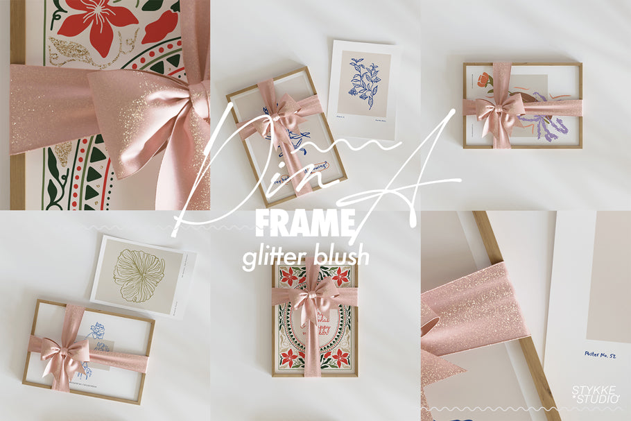 GIFTING NO. 52 | Frame Mockup Set with a bow
