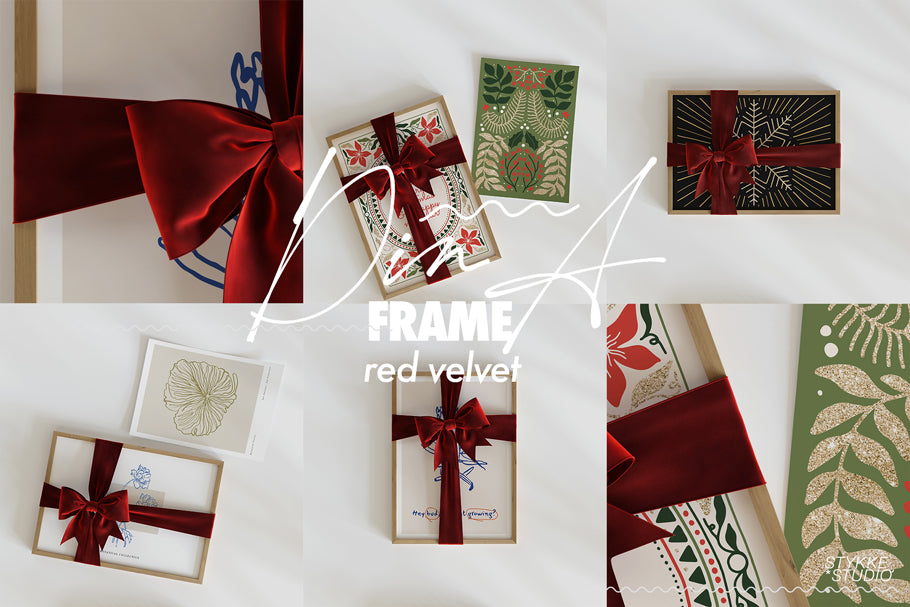 GIFTING NO. 52 | Frame Mockup Set with a bow