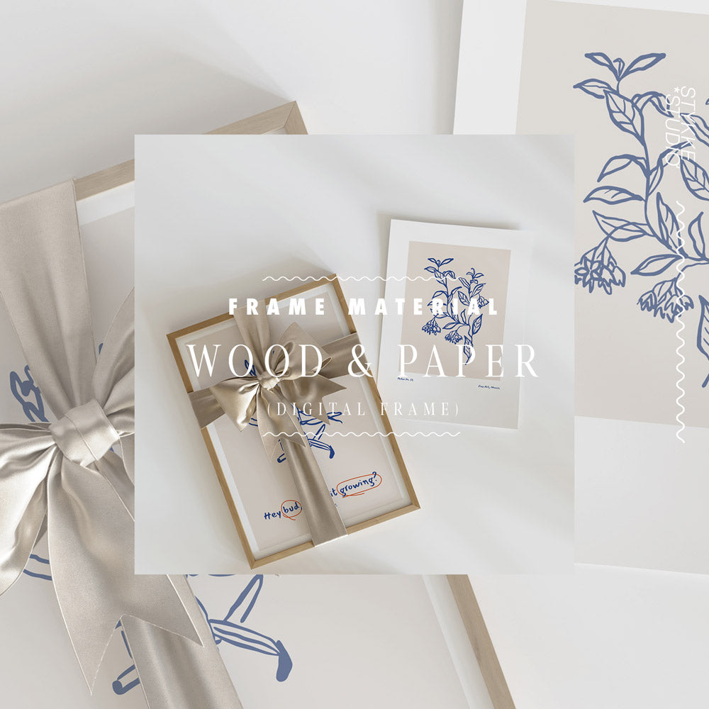 Festive Frame Mockup Gift & Bow | Champagne 1243