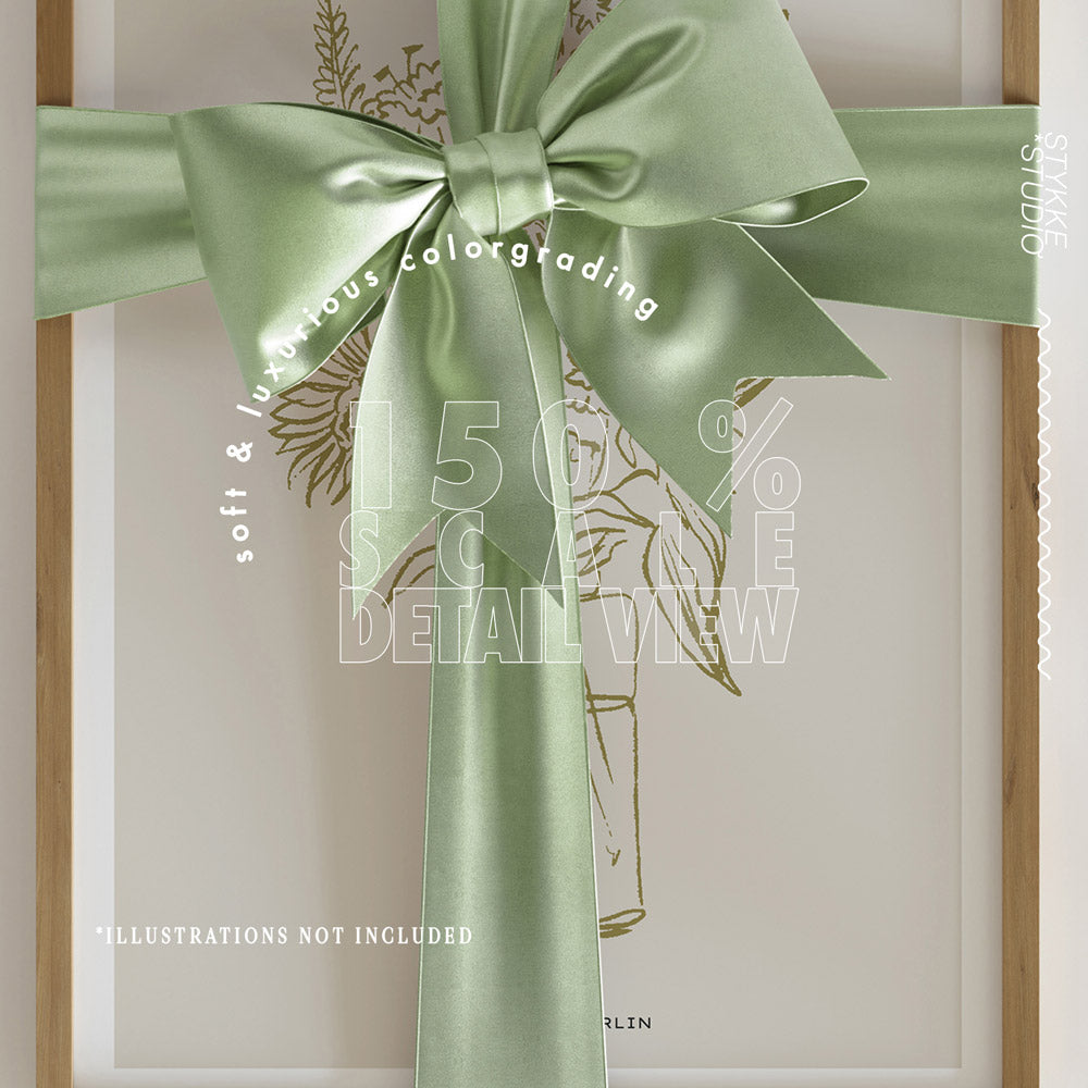 Festive Frame Mockup Gift & Bow | Champagne 1242