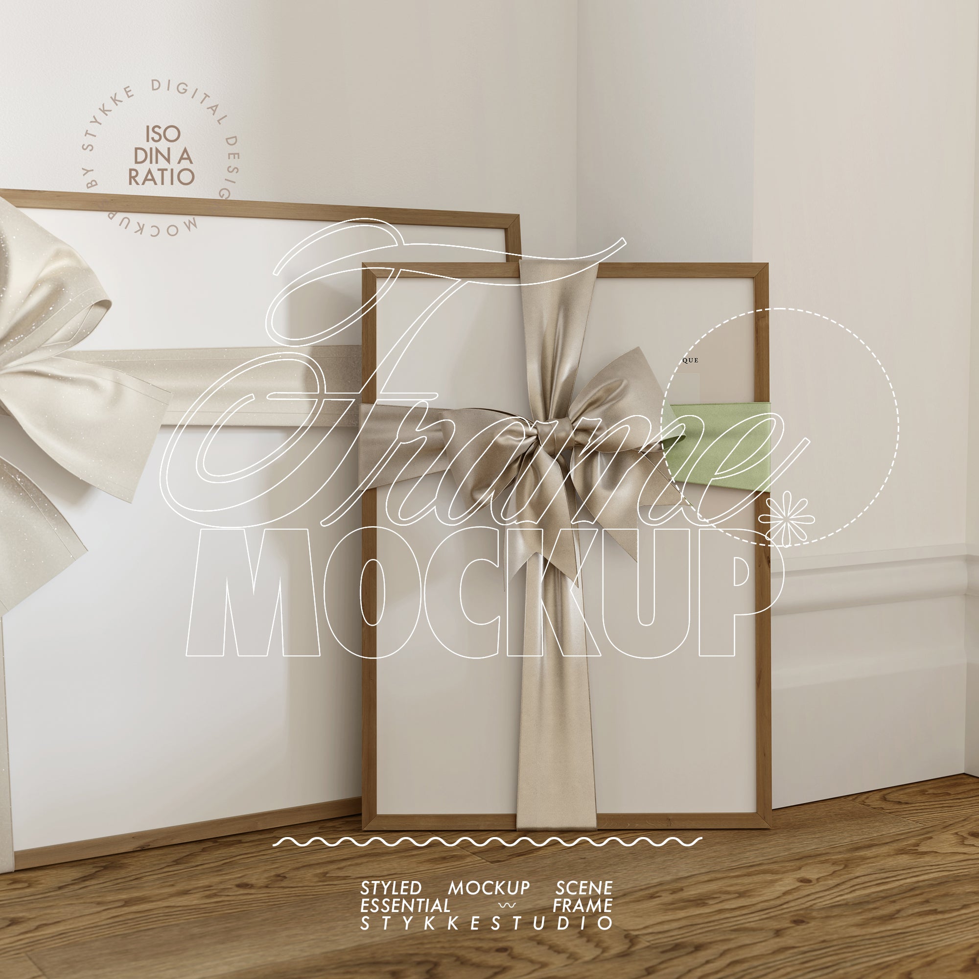 Ribbon & Frames Mockup 04 | 2 Frame Single Mockup