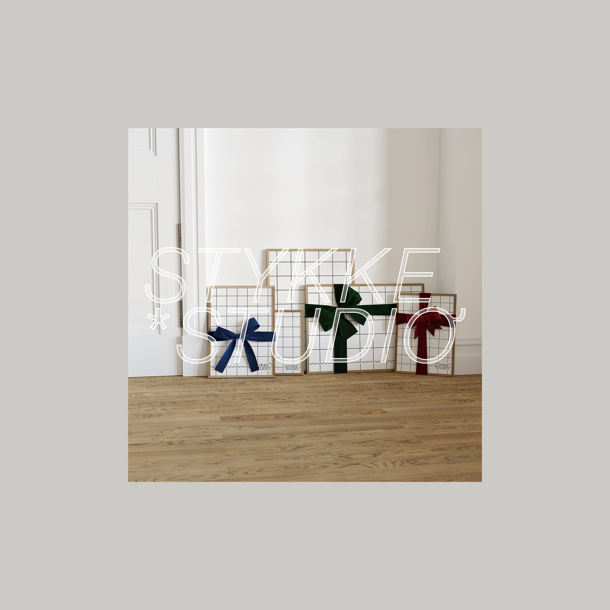 Ribbon & Frames Mockup 02 | 4 Frame Single Mockup