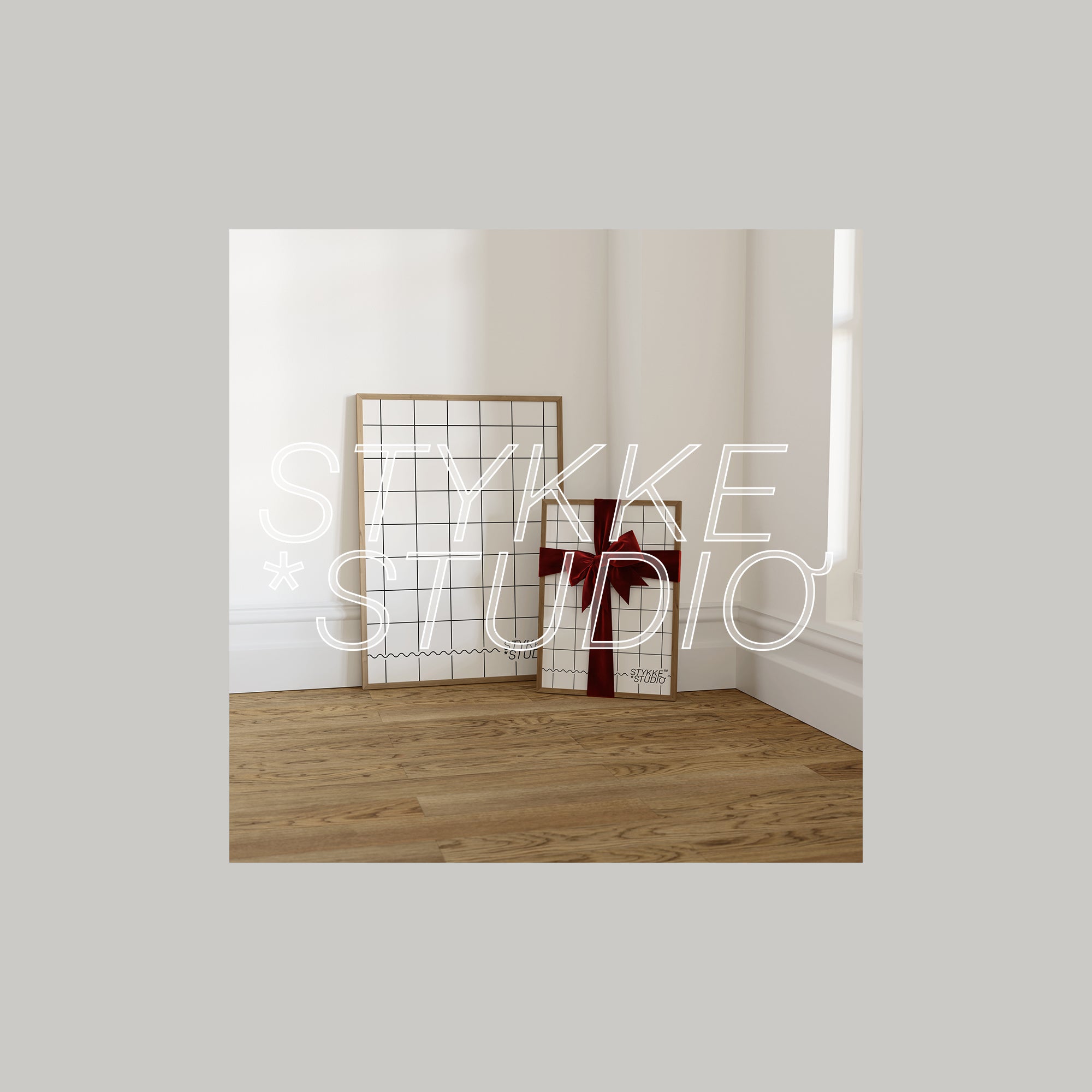 Ribbon & Frames Mockup 14 | 2 Frame Single Mockup