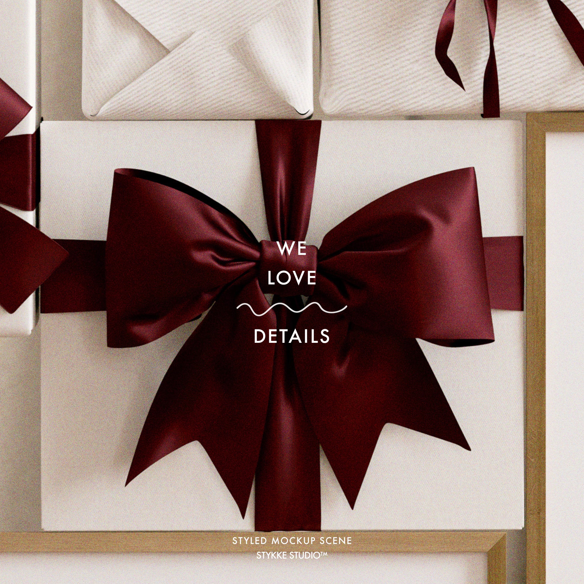 Festive Christmas Boxes | Frame Mockup Freebie