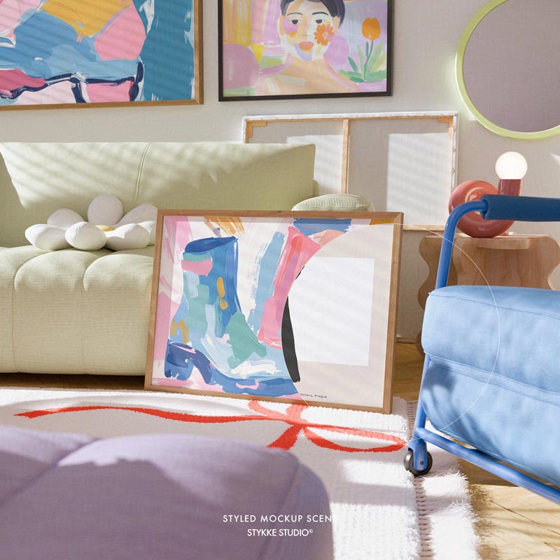 Poppy Daisy No 84 | Frame Mockup 345 - Horizontal
