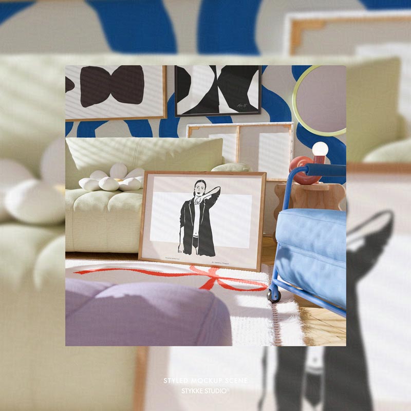 Poppy Daisy No 84 | Frame Mockup 345 - Horizontal